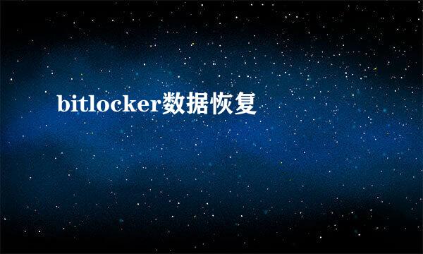 bitlocker数据恢复