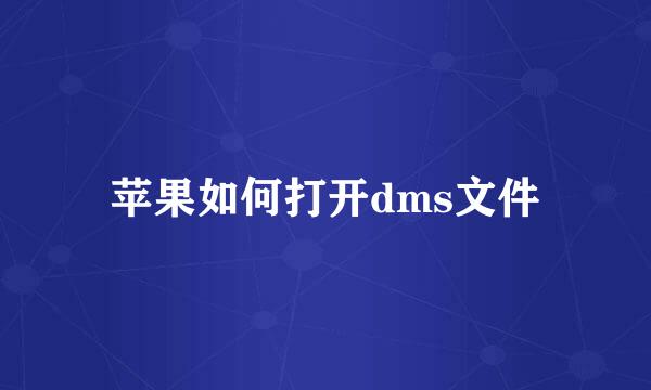 苹果如何打开dms文件