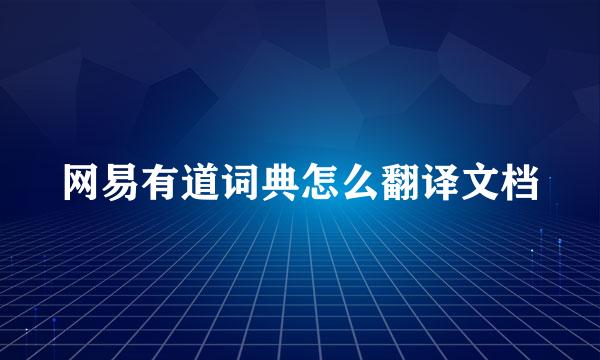 网易有道词典怎么翻译文档
