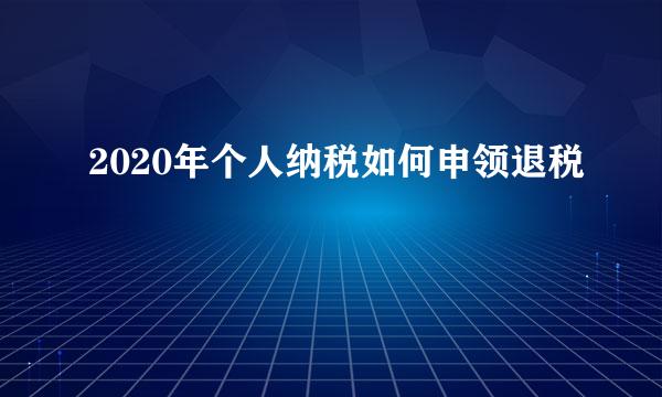 2020年个人纳税如何申领退税
