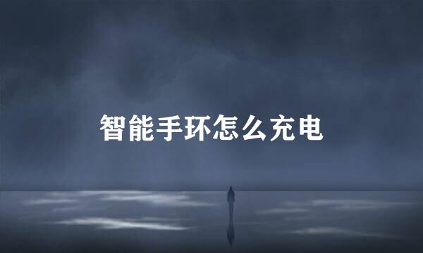 智能手环怎么充电