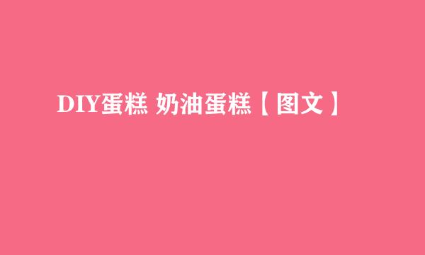 DIY蛋糕 奶油蛋糕【图文】