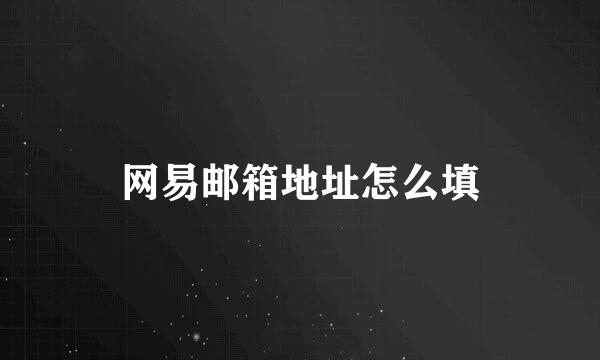 网易邮箱地址怎么填
