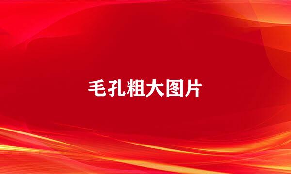 毛孔粗大图片