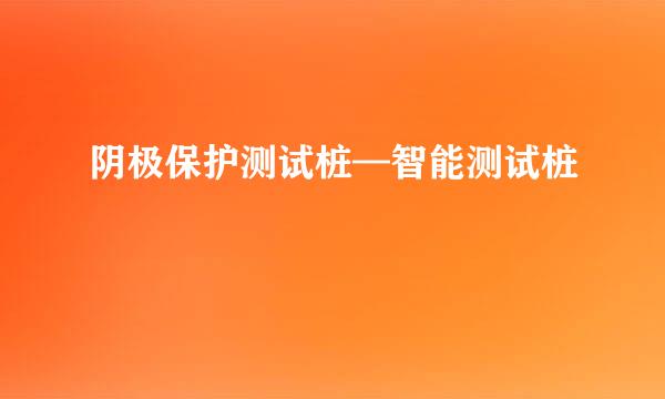 阴极保护测试桩—智能测试桩