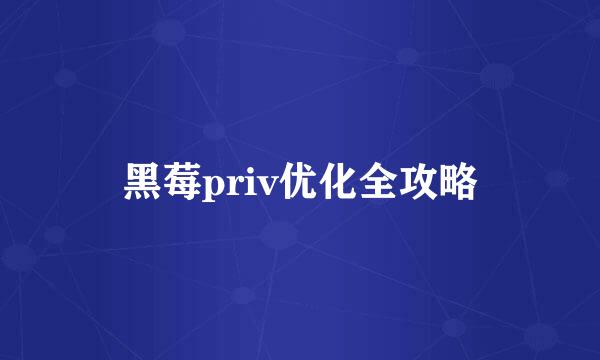 黑莓priv优化全攻略