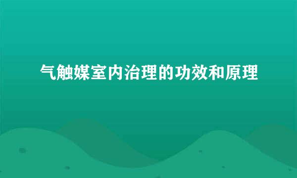 气触媒室内治理的功效和原理