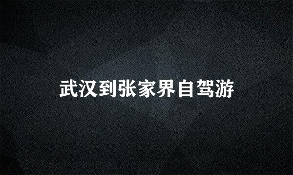 武汉到张家界自驾游