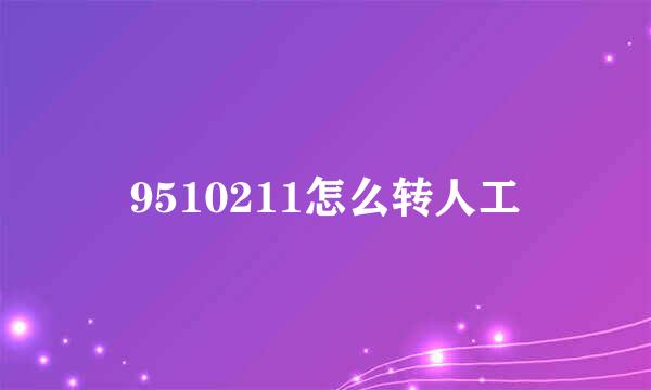 9510211怎么转人工