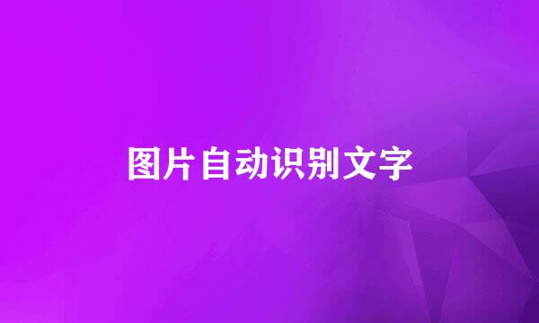 图片自动识别文字