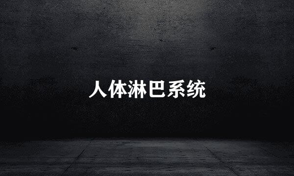 人体淋巴系统