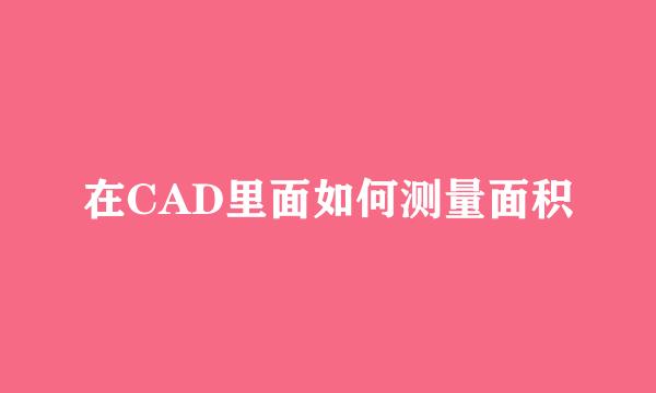 在CAD里面如何测量面积