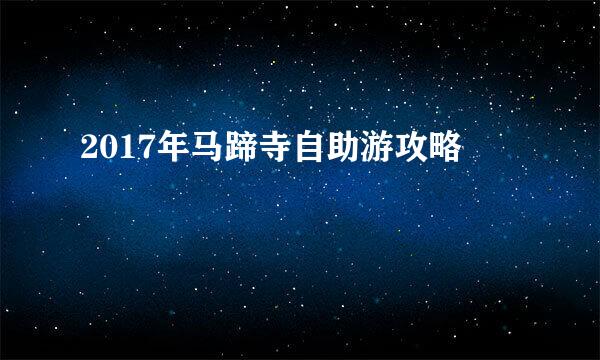 2017年马蹄寺自助游攻略