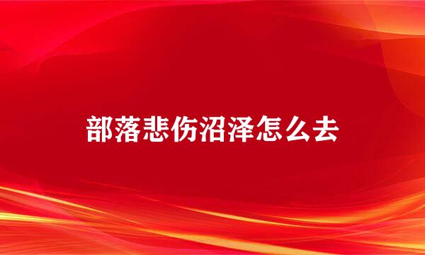 部落悲伤沼泽怎么去