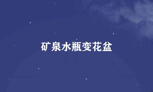 矿泉水瓶变花盆