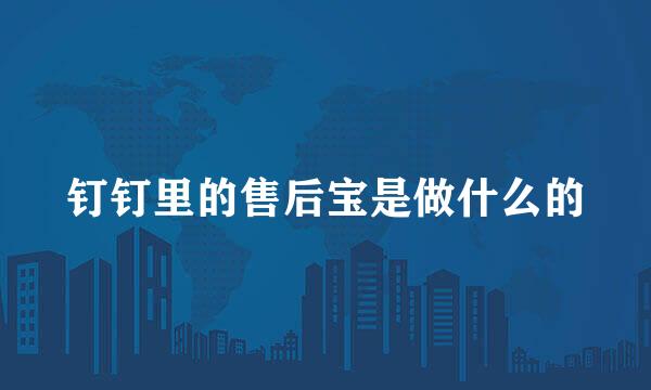 钉钉里的售后宝是做什么的