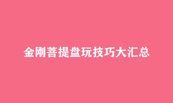 金刚菩提盘玩技巧大汇总