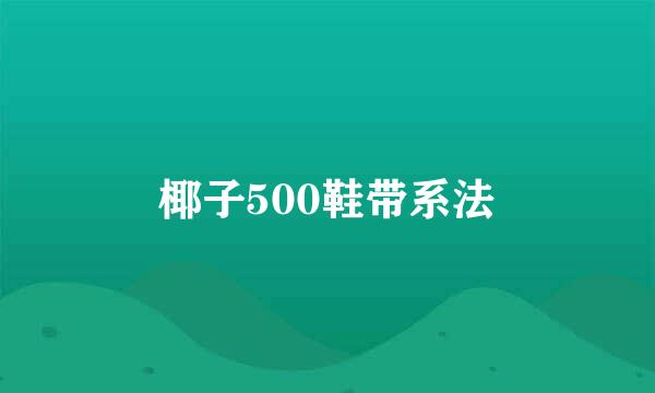 椰子500鞋带系法