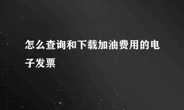 怎么查询和下载加油费用的电子发票