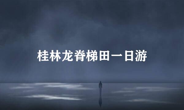 桂林龙脊梯田一日游