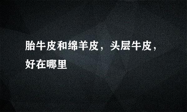 胎牛皮和绵羊皮，头层牛皮，好在哪里