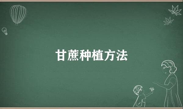 甘蔗种植方法