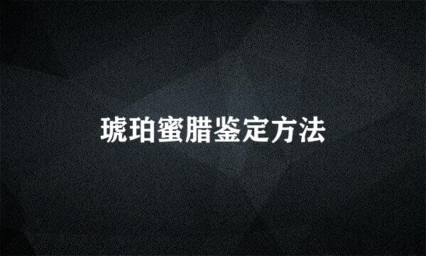 琥珀蜜腊鉴定方法