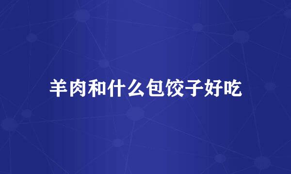 羊肉和什么包饺子好吃