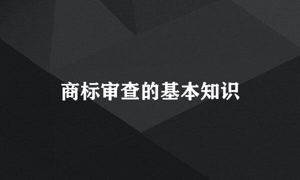 商标审查的基本知识