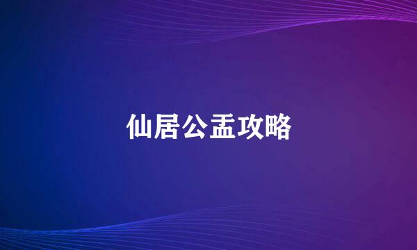 仙居公盂攻略