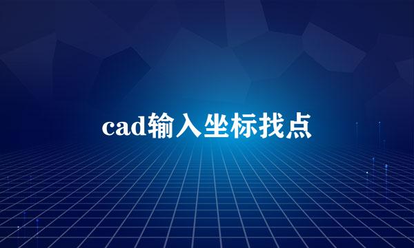 cad输入坐标找点