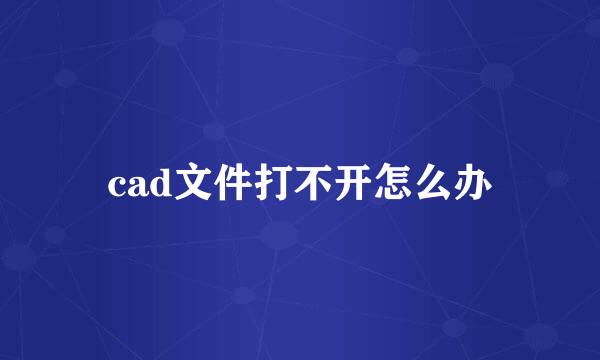 cad文件打不开怎么办
