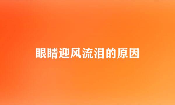 眼睛迎风流泪的原因