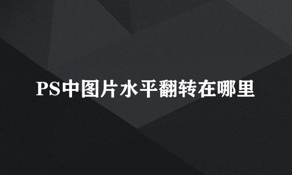 PS中图片水平翻转在哪里