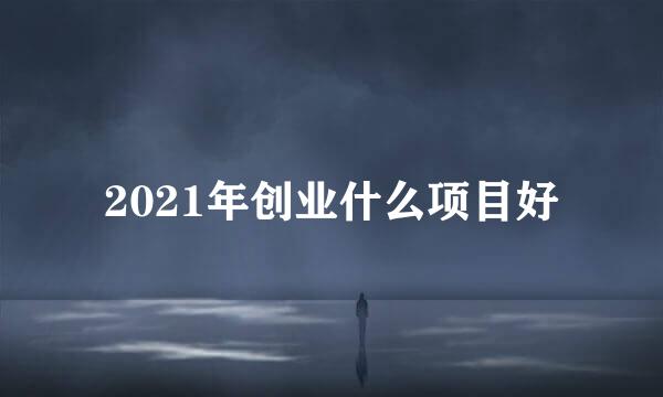 2021年创业什么项目好