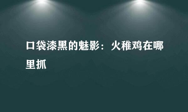 口袋漆黑的魅影：火稚鸡在哪里抓