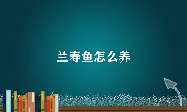 兰寿鱼怎么养