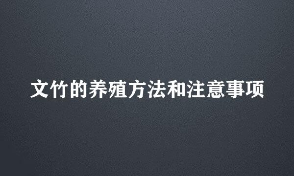文竹的养殖方法和注意事项