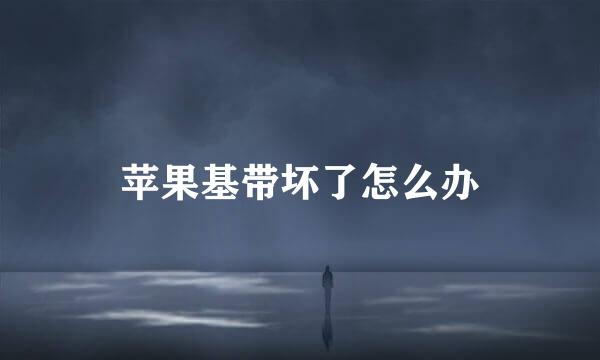苹果基带坏了怎么办