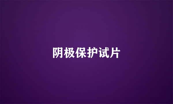 阴极保护试片