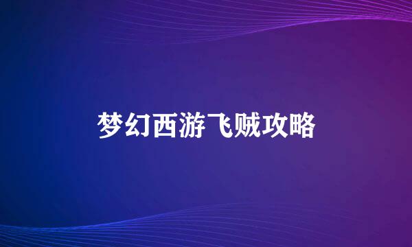 梦幻西游飞贼攻略