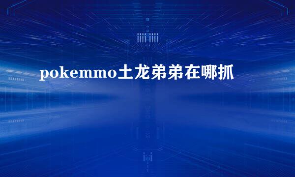 pokemmo土龙弟弟在哪抓
