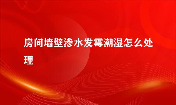 房间墙壁渗水发霉潮湿怎么处理
