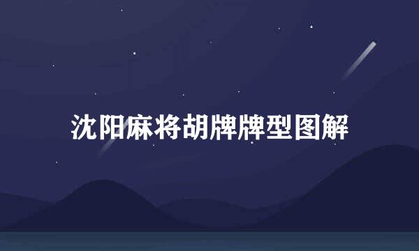 沈阳麻将胡牌牌型图解
