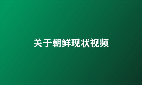 关于朝鲜现状视频