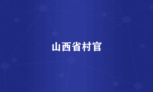 山西省村官