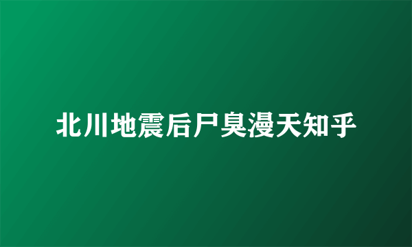 北川地震后尸臭漫天知乎