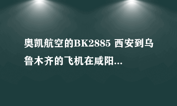 奥凯航空的BK2885 西安到乌鲁木齐的飞机在咸阳机场那个航站楼？