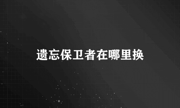 遗忘保卫者在哪里换
