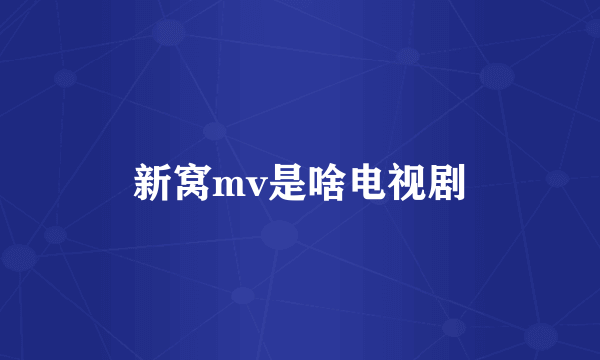 新窝mv是啥电视剧